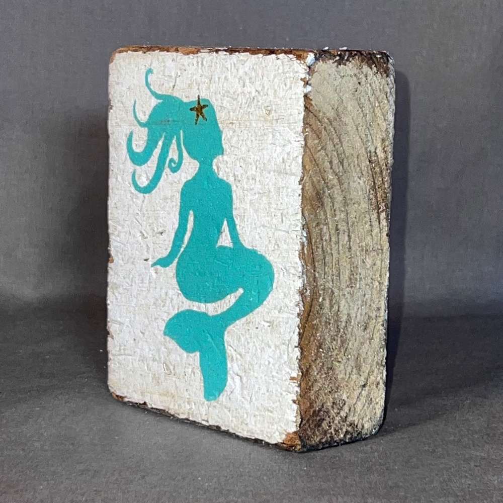 Mermaid Block Sign - Picture 2 of 4